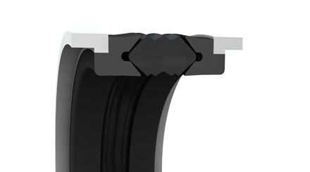 多唇往復橡膠密件的截面圖