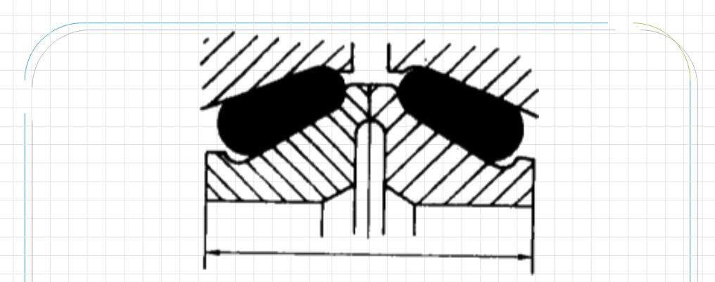 O型圈與浮動端面液壓密封件解決含固體顆粒介質結構措施平面圖