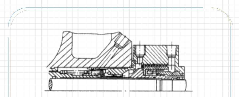 液壓密封件的串級(jí)輕烴結(jié)構(gòu)平面圖