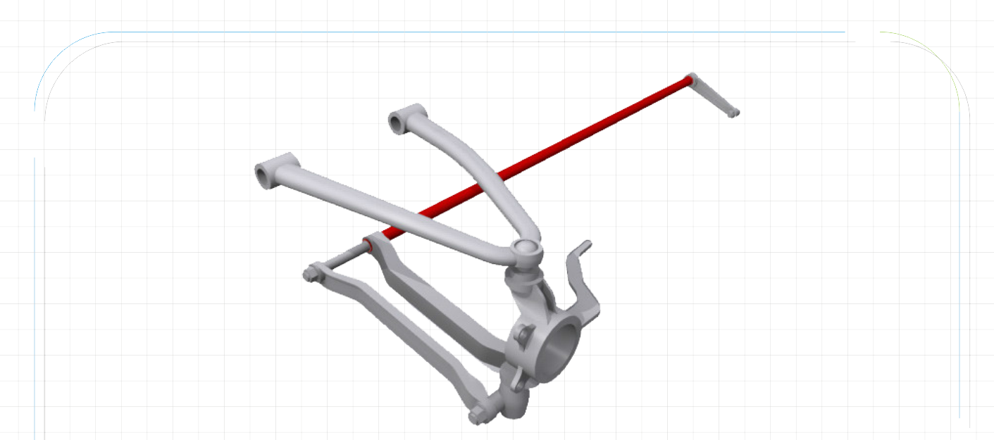 圖2中就是汽車密封件的扭桿彈簧懸架的工作原理圖