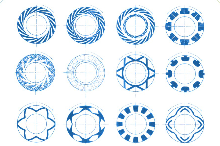 氣膜密封的最具典型的端面結構形式圖