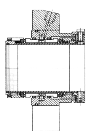 雙端面集裝式機械密封截面結構圖
