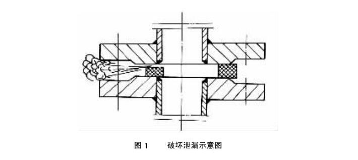 密封件墊片破壞泄漏示意圖