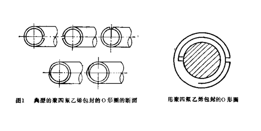 典型的聚四氟乙烯包覆O型密封圈結構圖