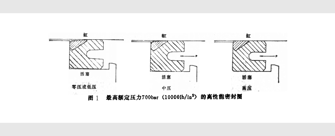 最高額定壓力700bar的高性能密封件結構圖