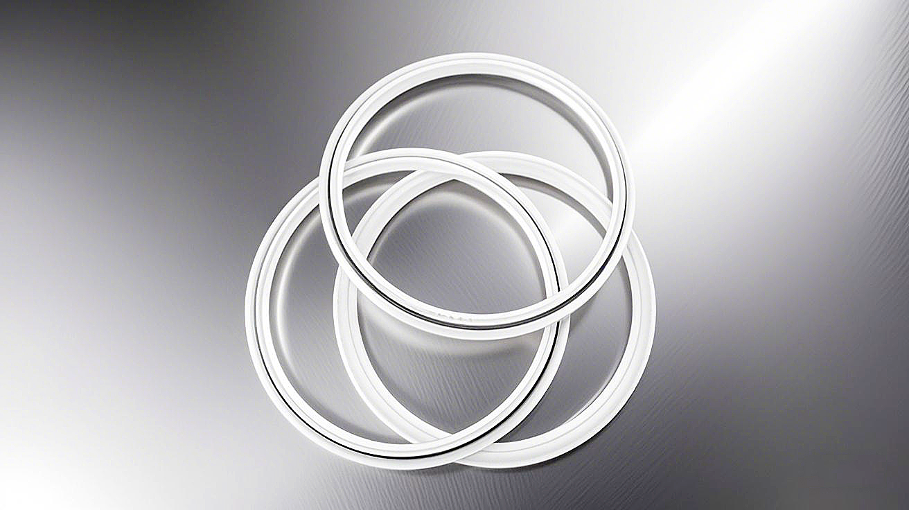 彈簧四氟密封環(huán) - 由四氟（聚四氟乙烯，PTFE） 橡膠制品，用液壓等設(shè)備中。