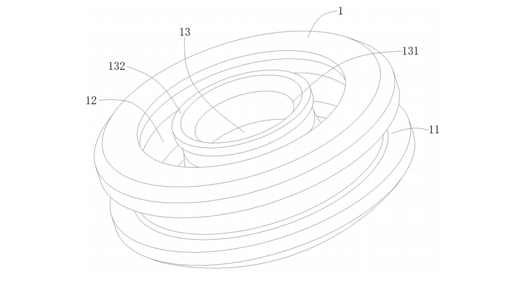 一種耐壓油封件圖3是本實(shí)用新型的油封本體的立體圖 一種耐壓油封件圖3是本實(shí)用新型的油封本體的立體圖