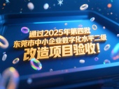 喜訊！東晟密封件成功通過2025年第四批東莞市中小企業(yè)數(shù)字化水平二級(jí)改造項(xiàng)目驗(yàn)收！